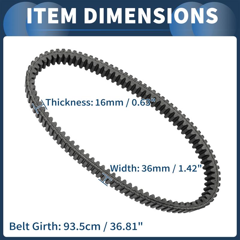 Motoforti Drive Belt Inner V-Belt No.3402757 for Arctic Cat 550 2013-2015 Rubber Resistant and High-Temperature Resistant