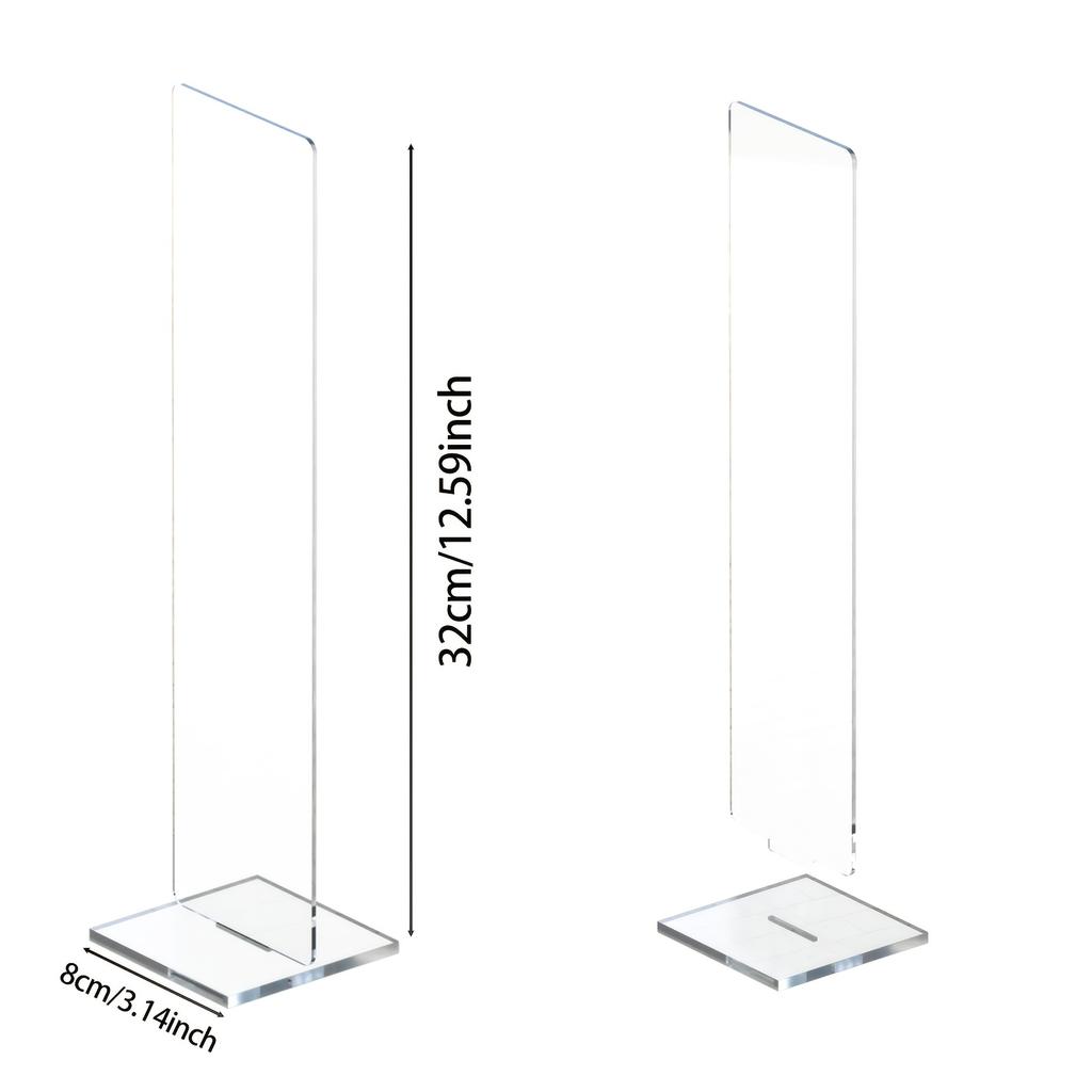 1pc of Detachable Transparent Acrylic Memo Board, Computer Screen Memo Clip Board, Message Board, Office Desktop Accessories