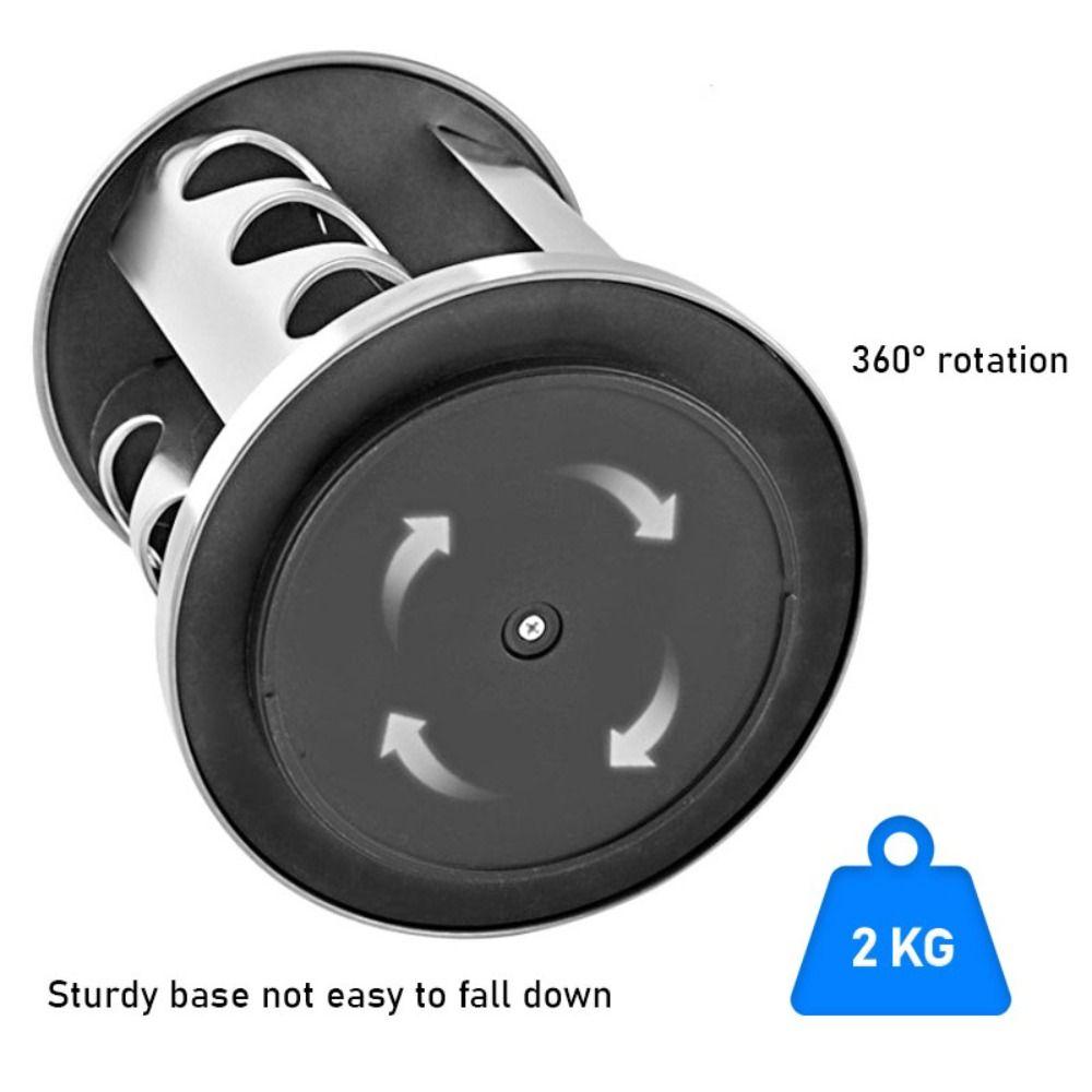 Food Grade Glass Rotating Spice Rack Stainless Steel Seasoning Jar Set Condiment Organization
