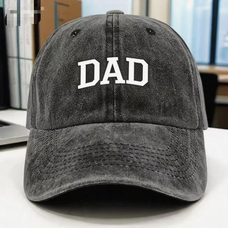 Letter Embroidery Washed Baseball Cap Mother s Day MOM Cap DAD Hat Adjustable