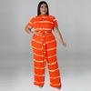MY988 Plus Size Womens Knit 2-Piece Set With Ribbed Crew Neck Adjustable Tie Detail Casual Outfit In Multiple Colors