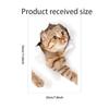 Süße Katze 3D geknackt WC Aufkleber Wandaufkleber Kühlschrank Autositz DIY Wohnzimmer Bad Zimmer Home Decor Wandsticker Schlafzimmer