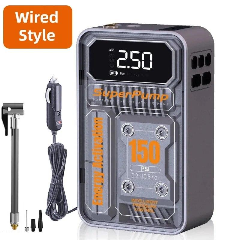 

Беспроводной/проводной автомобильный воздушный компрессор 4000 мАч электрический воздушный насос для накачивания шин механический промышленный автомобильный насос для накачивания шин