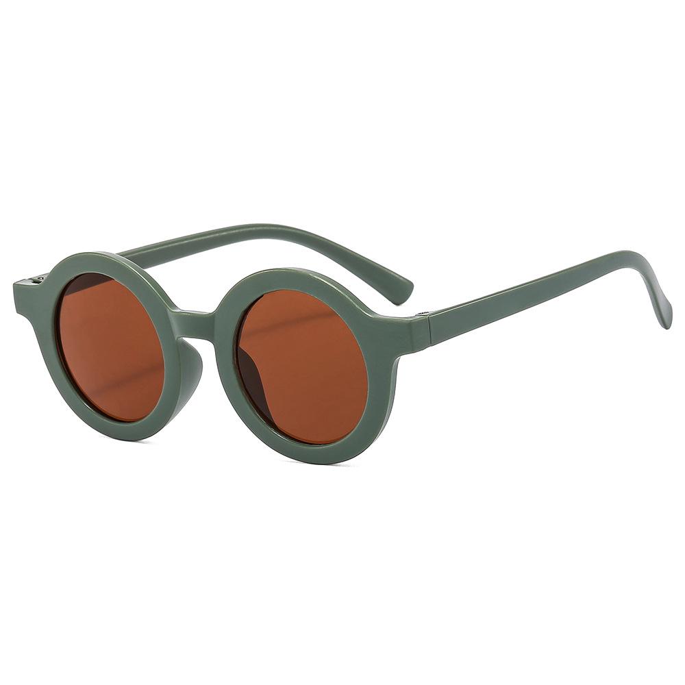 Children's Retro Round Sunglasses with Frosted Frame