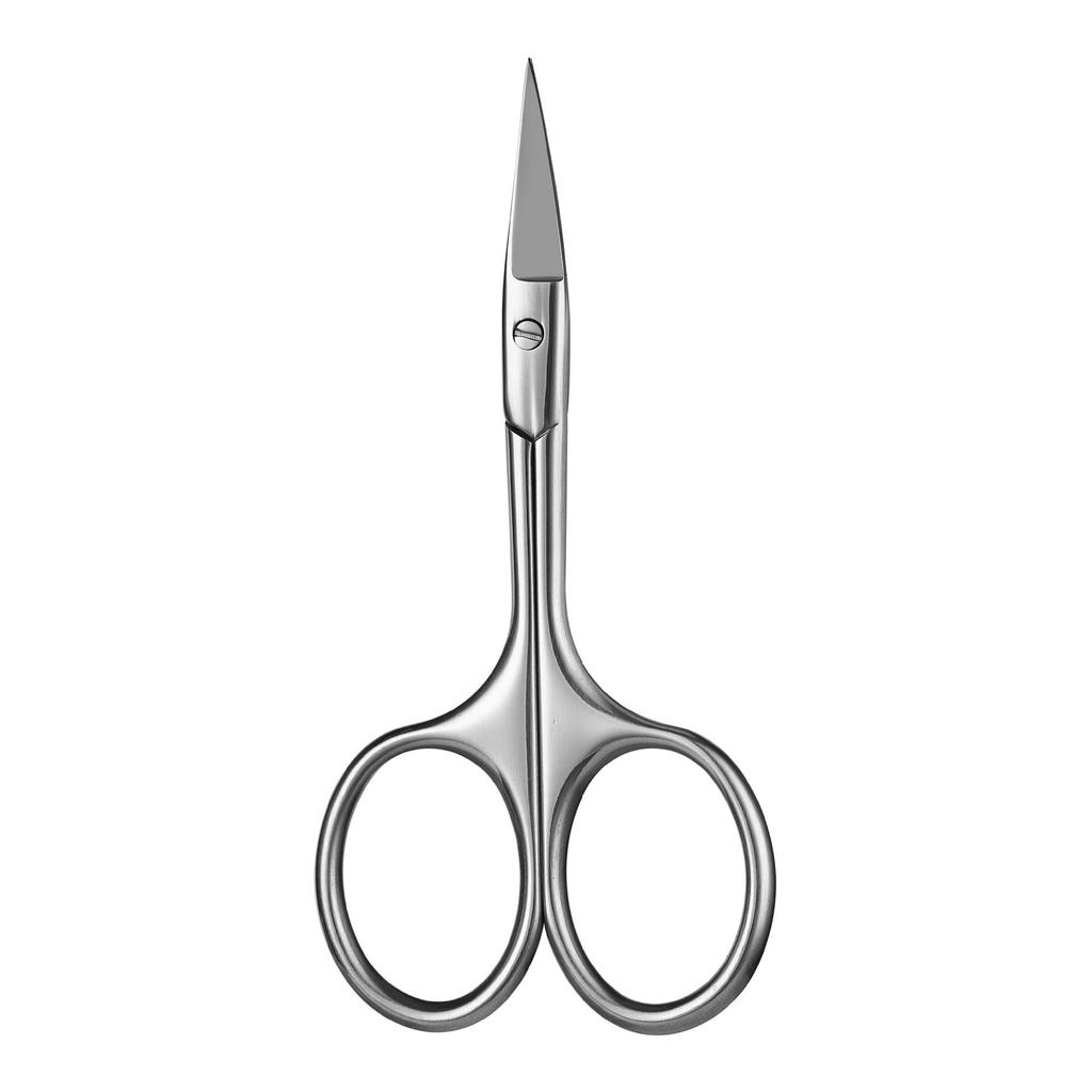 Ruyi Beauty Stainless Steel Small Scissors: Pointed & Round Tips for Eyebrows and Nose Hair Grooming.