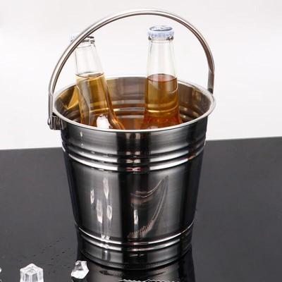 Seau à glace portable en acier inoxydable