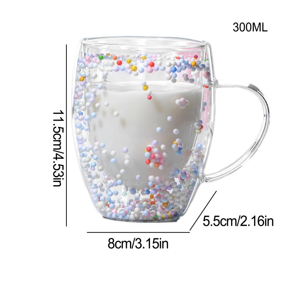 

Двухслойные стеклянные чашки из боросиликатного стекла, молочные кофейные чашки, рождественские чашки, кружка для кофе Quicksand с двойными стенками, бутылка для воды 350ml