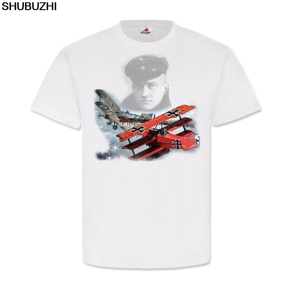 Hot Sell shubuzhi Fashion Lukas Wirp Red Baron Manfred Von Richthofen Paintings Picture Art T Shirt ONeck T Shirt S