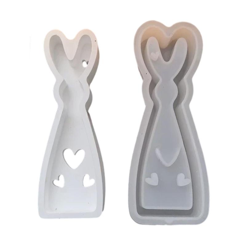 Standing Hare Silicone Candle Molds Multipurpose Silicone Mould for Making Candle Soap Chocolate Fondant Resin Casting