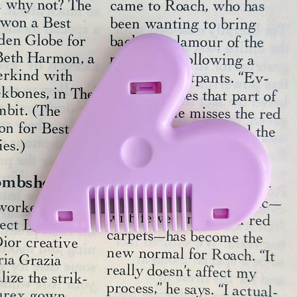 Heart-Shaped Double-Sided Hair Trimmer and Bangs Comb