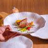 European Ceramic Lotus Leaf Dinner Plate White Embossed Western Steak Plate Home Breakfast Fruit Dessert Dish Ceramic Tableware