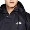 Nike Letter B Logo Embroidered Hooded Mid-Length Long Sleeve Coat Men Coats Black FB7321-010