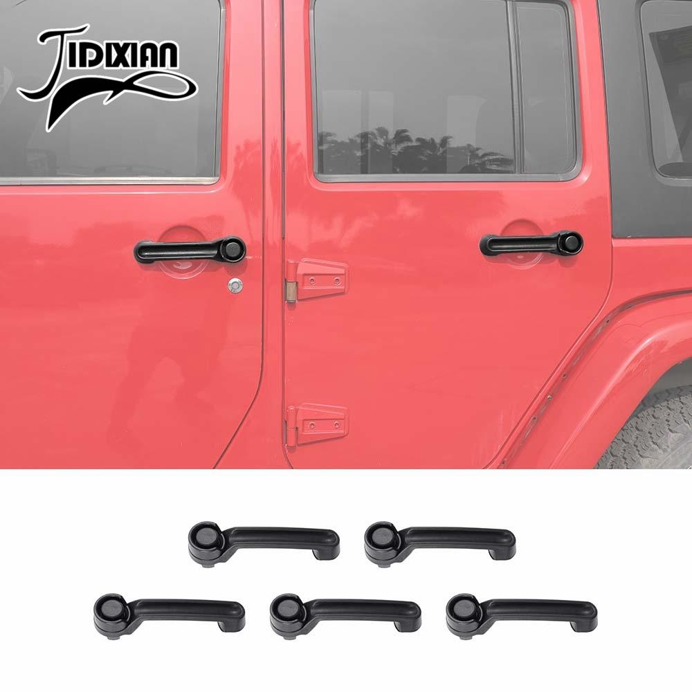 JIDIXIAN Car Exterior Door Tailgate Handle Assembly Fit for Jeep Wrangler JK 2007-2018 Front Rear Left Right Replacement Parts