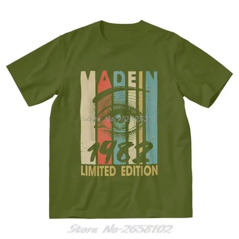 Retro Made In 1982 Limited Edition T-Shirt  Tshirt Birthday Gift Tees Men's Clothing Oversized Unisex Tops Streetwear