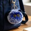 Lightweight Bag Pendant Plush Cat Ball Keychain Fluffy Kitten Pompom Charm Keychain with Charm Metal Lobster Clasp Backpacks Keys Decorative
