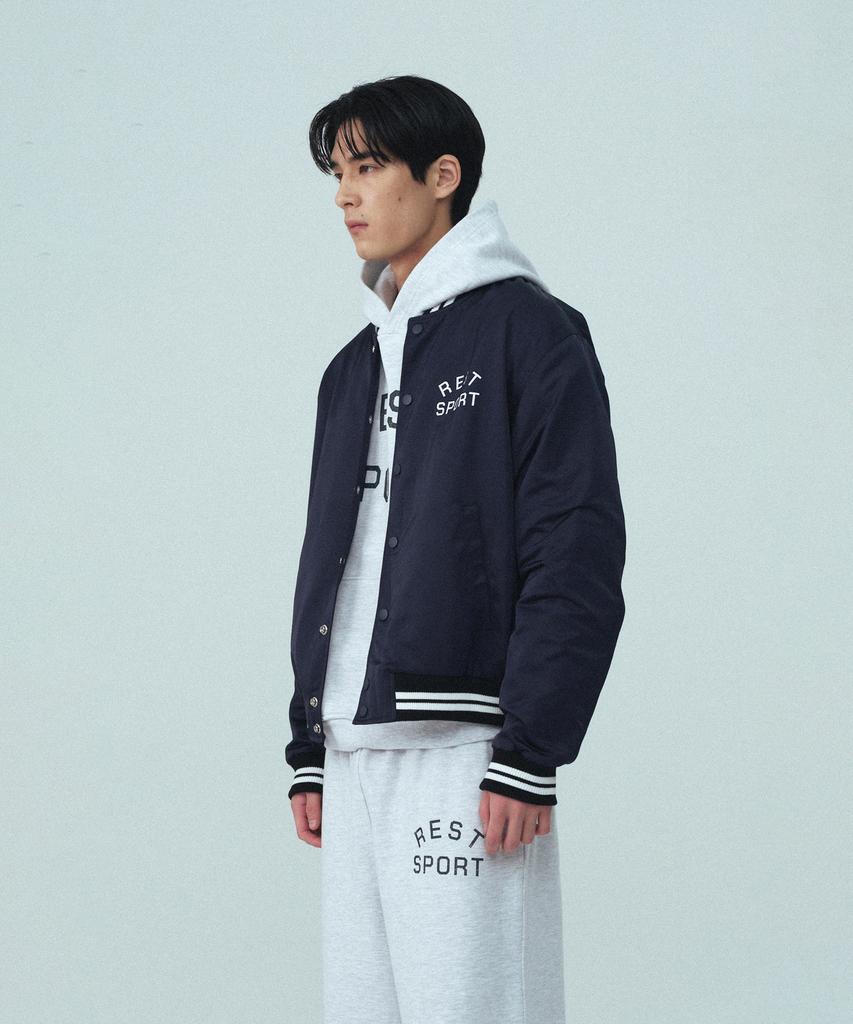 Rest&Recreation Rs Nylon Bomber Jacket - Navy