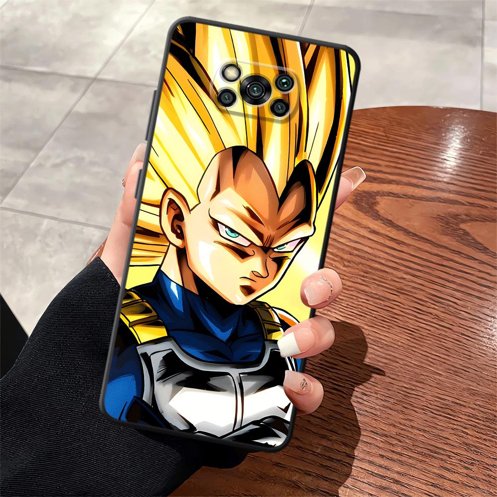 Case for Xiaomi Poco F8 C61 M3 M4 M7 Pro C75 M5 F3 F1 C50 C71 X3 X4 X5 X7 Pro Black Soft Phone Cover Dragon Ball Cool Vegeta