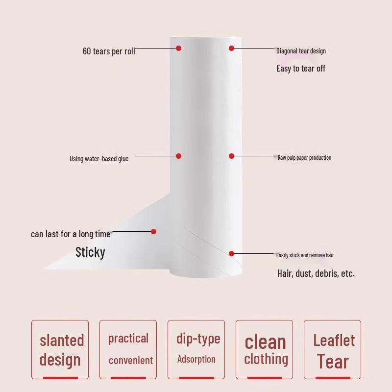 **Disposable Lint Roller: Tearable Sticky Paper Remover with Replacement Core for Clothes**