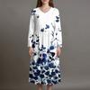 Rochie de Modă pentru Femei Primăvară Decolteu în V Rochie cu Mânecă Lungă