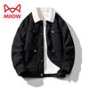 Mao Ren Men's Autumn/Winter Lambswool Lined Thickened Lapel Jacket