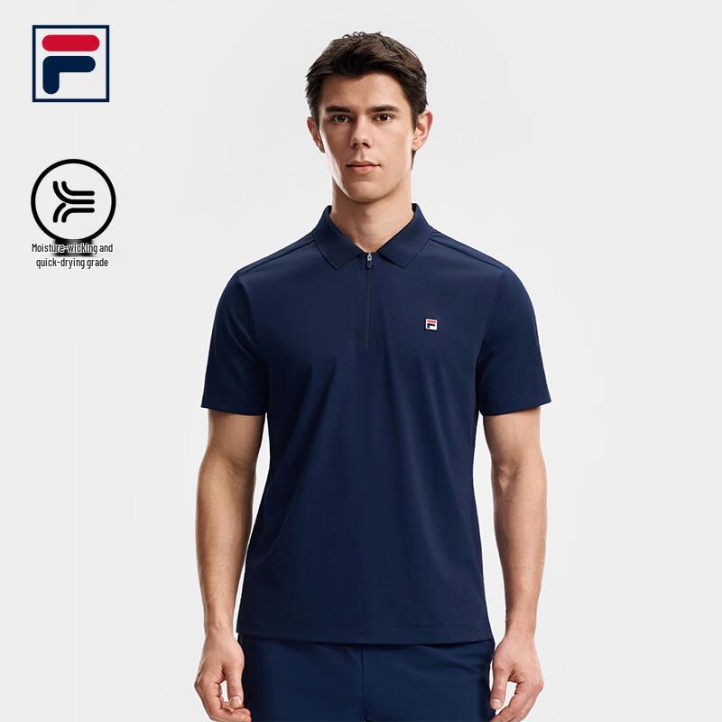 FILA Men s Knit Short-Sleeve Polo Shirt L