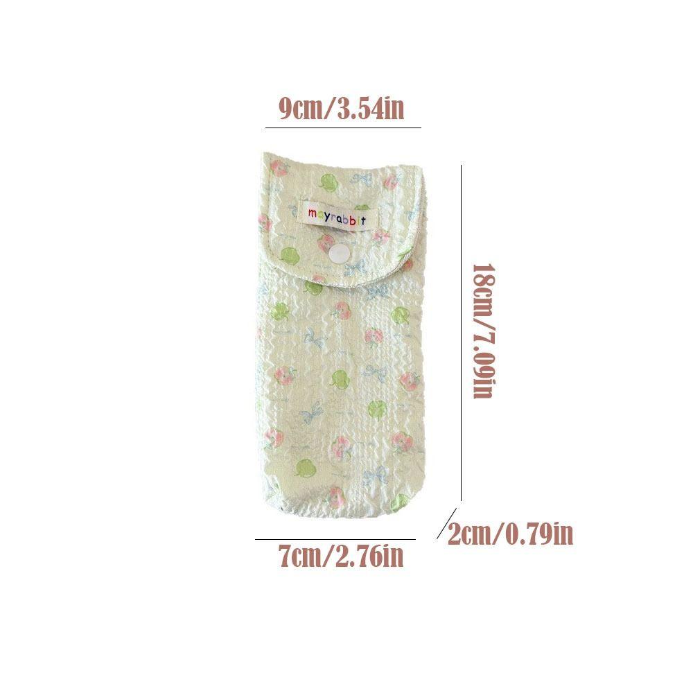 Large Capacity Glasses Bag Cute Bow/Floral Pencil Bag Simple Sunglasses Storage Bag