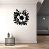 White Metal Flower Bouquet Wall Art Iron Leaf Branch Plant Decor Living Room Gift