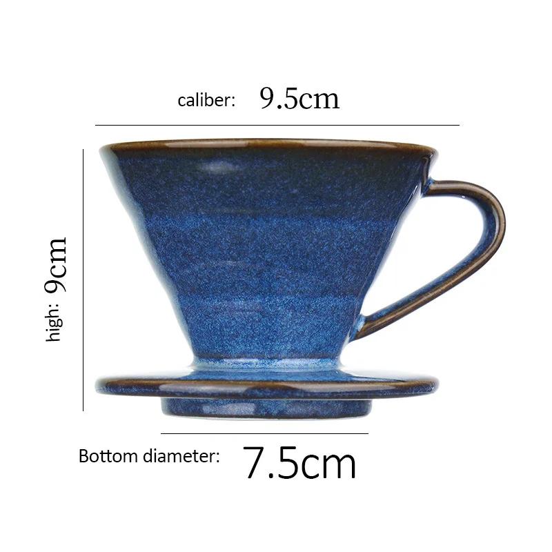 

Керамическая воронка V-образной формы с коническим фильтром для кофе, чашка с фильтром для ручного заваривания кофе, термостойкая воронка для эспрессо, кофейные аксессуары