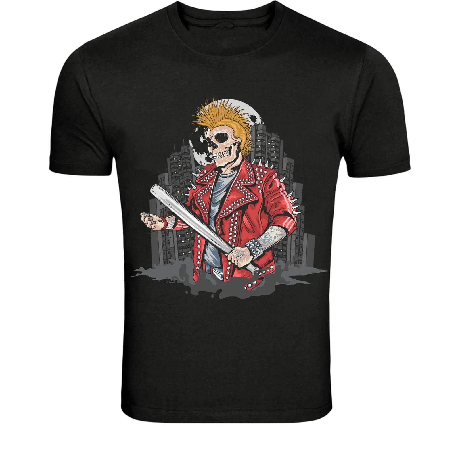 

Punk Rock Skull Rebel T-Shirt - Mohawk Skeleton Street Punk 4XL