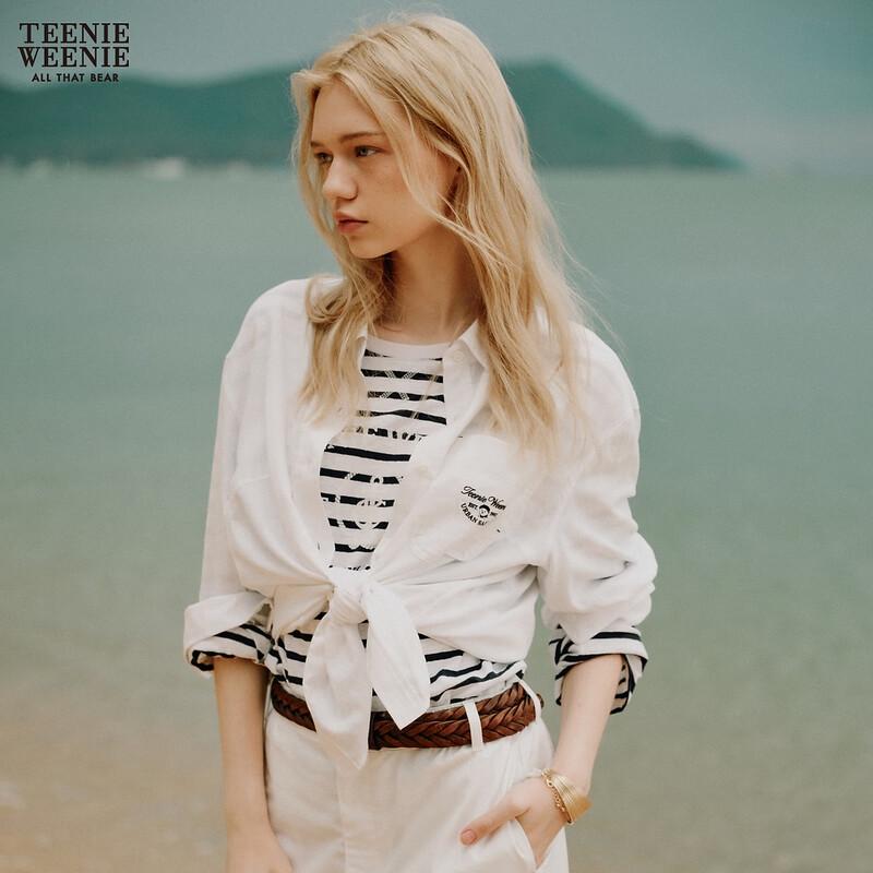 Teenie Weenie Women's Bear Print Summer Shirt
