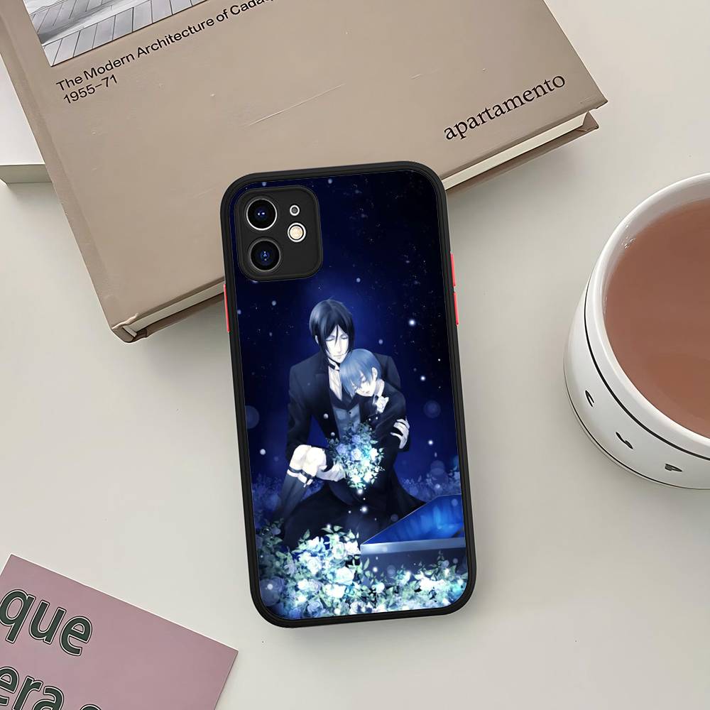 Anime Black Butler Phone Case For iPhone 16e 16 15 14 13 12 11 Pro Max X XS Max Plus Matte Clear