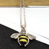 Stunning European And American Style Bee Necklace With Brilliant Rhinestones And Adjustable Chain Length