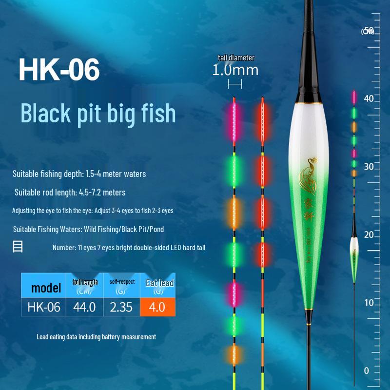 LED Color-Changing Electronic Fishing Float for Night Fishing - Anti-Break, Luminous with Hard Tail.