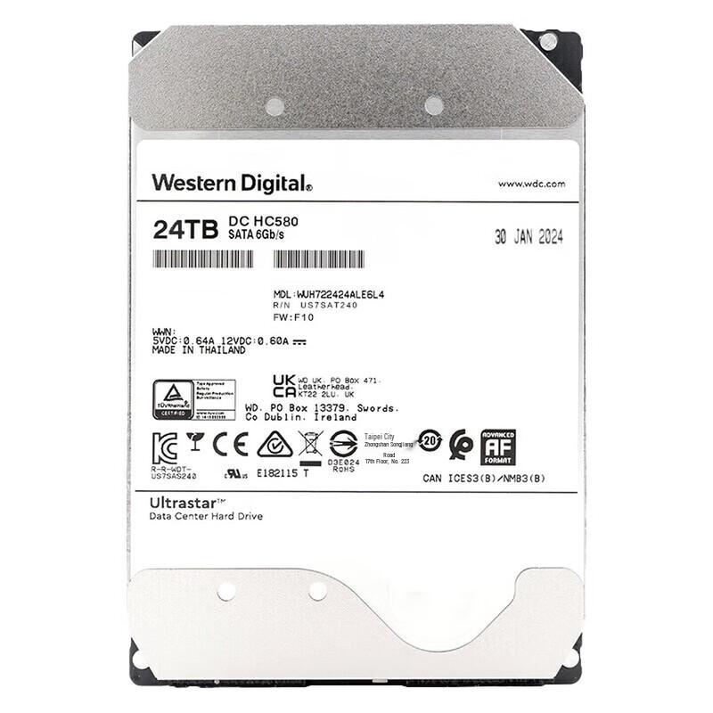 

Western Digital WD HC580 24TB Enterprise HDD