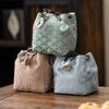 Tea Set Storage Bag Chinese Style Thickened Multi-Functional Teapot Cloth Pouch Protective Portable for Holiday Trips