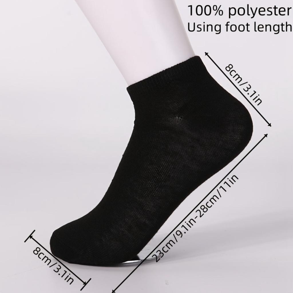 10/20 Pairs of Socks for Men and Women, Black and White Gray Short Socks, No Wash, Odor Proof, Sweat Absorbing, Summer Thin Boat Socks