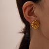 Summer new shell series stainless steel earrings ins Internet celebrities with the same beach wind premium titanium steel earrings