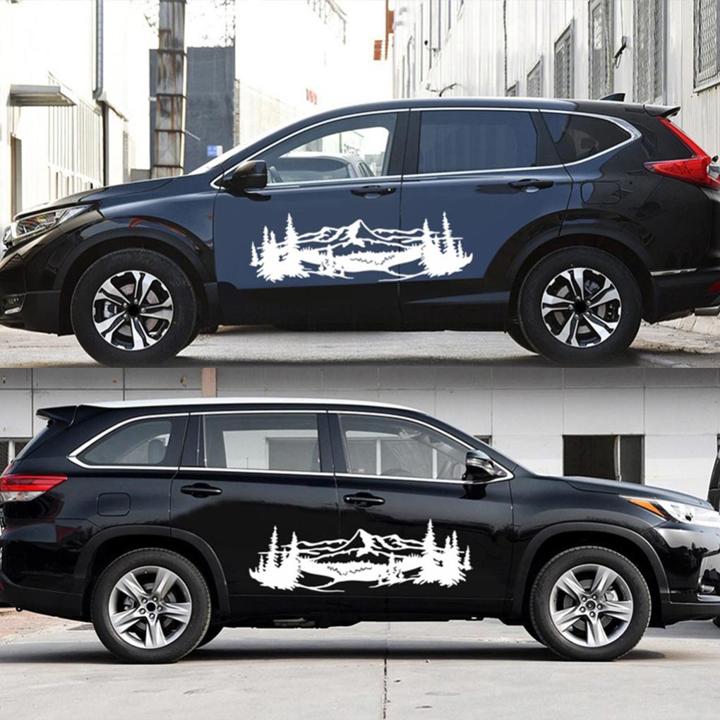 Vinyl Tree Scene Decals For Car RV Camper Stickers Mountain RV Sticker Mountain Tree Scene Car
