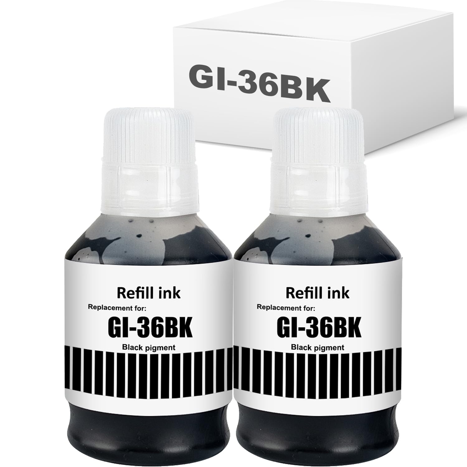 

BAALAND Compatible Ink Bottles for Canon Black Compatible and GX5530 GI36, GI-36 BK, GI-36BK (2-Pack), Pigment, 170ML, with GX7030, GX6030, GX5030,
