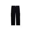 Li Ning Plain Straight Loose Casual Pants Unisex Bottoms Black AKXSC75-1