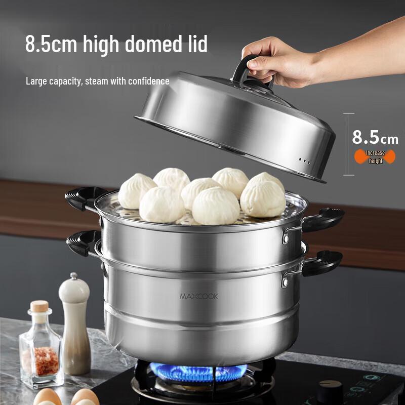 MAXCOOK Thickened Dual-use Soup Steamer Pot