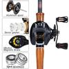 SOUGAYILANG Σετ Ψαρέματος Καλάμι Spinning Καλάμι Casting με Μηχανισμό Spinning Μηχανισμό Bait Casting Πλήρη Κιτ Τσάντα Μεταφοράς Πετονιά Δόλωμα