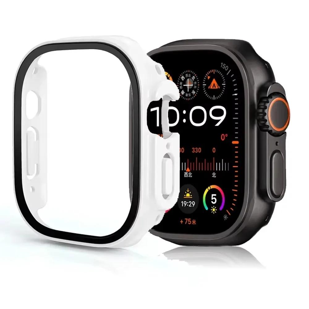 Tempered Glass+Cover For Apple Watch Ultra 3 2 1 49mm PC Bumper Screen Protector Case for iWatch Series Ultra 3 49mm Accessories