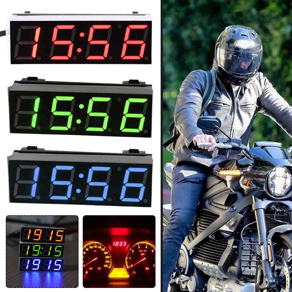 

LED Digital Clock Module Mini Car Clock Thermometer IN 1 LED Voltmeter Color Timer 3 Display Digital Voltmeter 3 K3P1