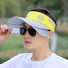 Summer Men Retractable Visors Korean Alphabet Empty Top Hat Sunscreen Breathable Fishing Hat Adjustable Bucket Hat Sun Hat Beach