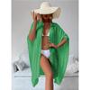 Summer Loose Cardigan Sun Protection Woman Bikini Cover-up Swimsuit Solid Beachwear Cover-Ups Swimwear Women Kimono Dress