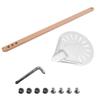 Pizza Turning small Pizza Peel Paddle Short round Tool Non Slip wooden Handle 7 inch Perforated Pizza Shovel Aluminum