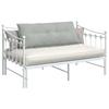 Back Cushion Light Grey 120 x 50 cm Cord Fabric