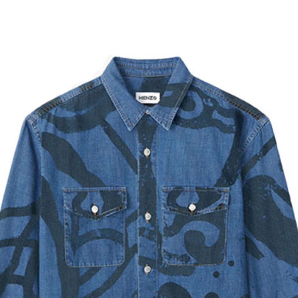 Kenzo Jackets Men's Marine Blue Pointed Collar Moderate Other FB55DC5009H6-76