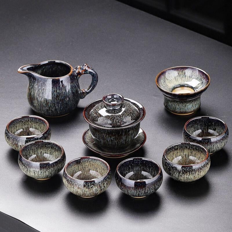 Chinese Ceramic Kiln Glazed Tea Set